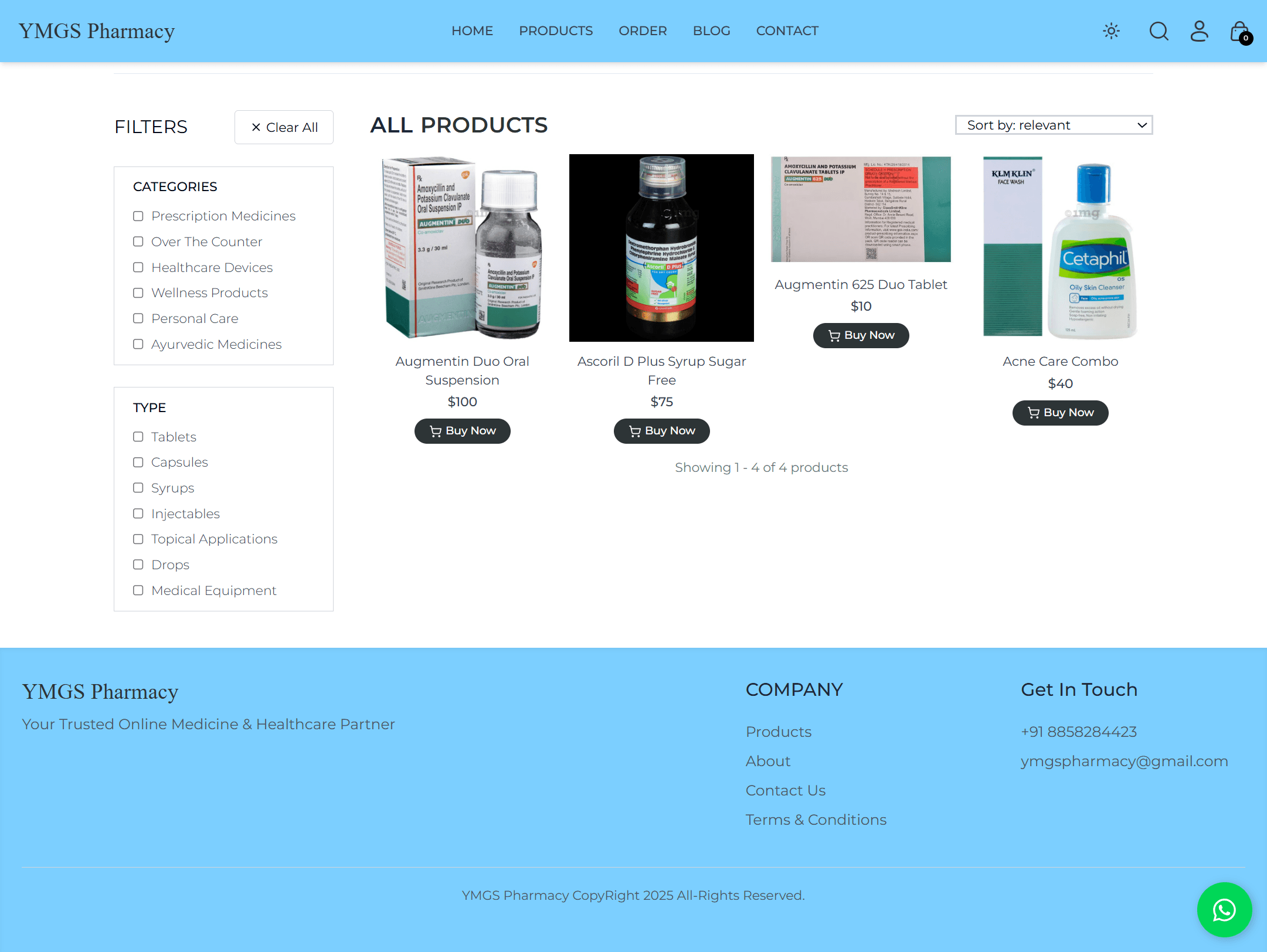 YMGS Pharmacy not found